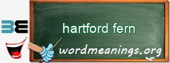 WordMeaning blackboard for hartford fern